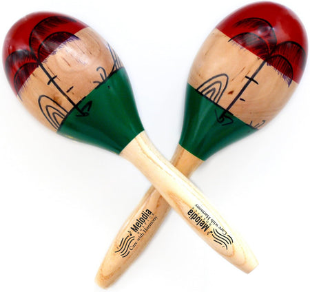 Premium Wooden Maracas Sticks – 24cm Handcrafted - Durable Natural Wood Shakers