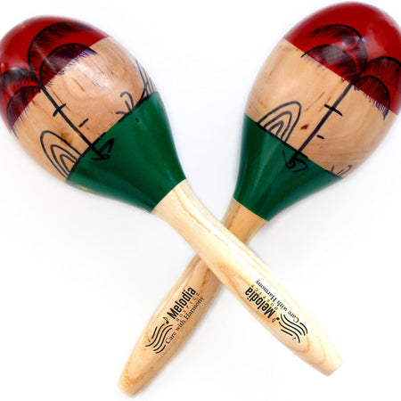 Premium Wooden Maracas Sticks – 24cm Handcrafted - Durable Natural Wood Shakers