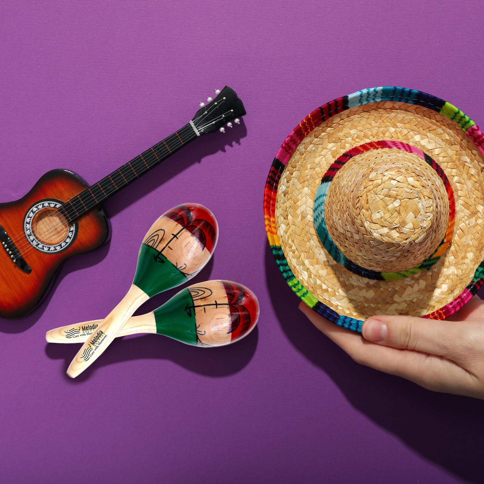 Premium Wooden Maracas Sticks – 24cm Handcrafted - Durable Natural Wood Shakers